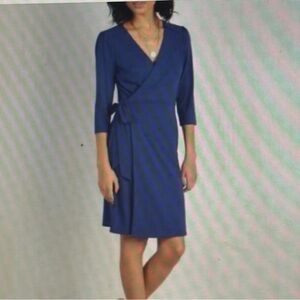 ModCloth Lighthearted Lecture Wrap Dress in Cobalt Blue.  Sz Small